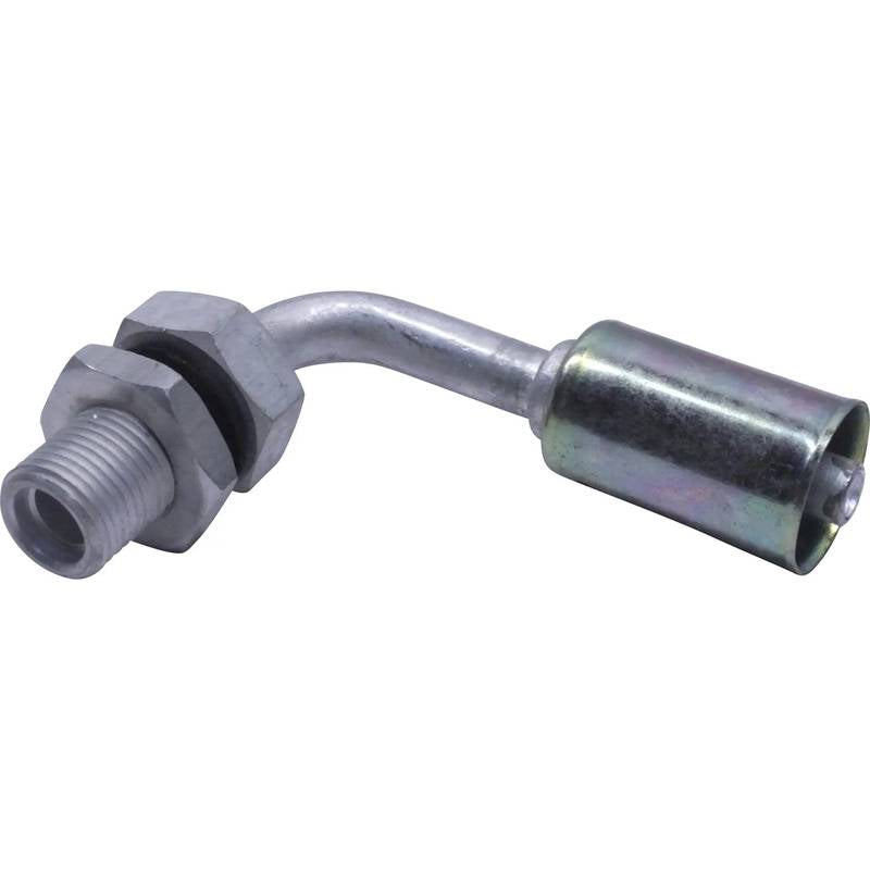 FT 1721C ALUMINUM 90° BULKHEAD BEADLOCK FITTING