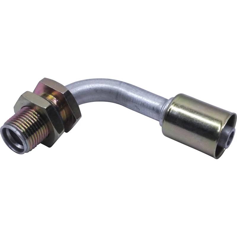 FT 1723C ALUMINUM 90° BULKHEAD BEADLOCK FITTING