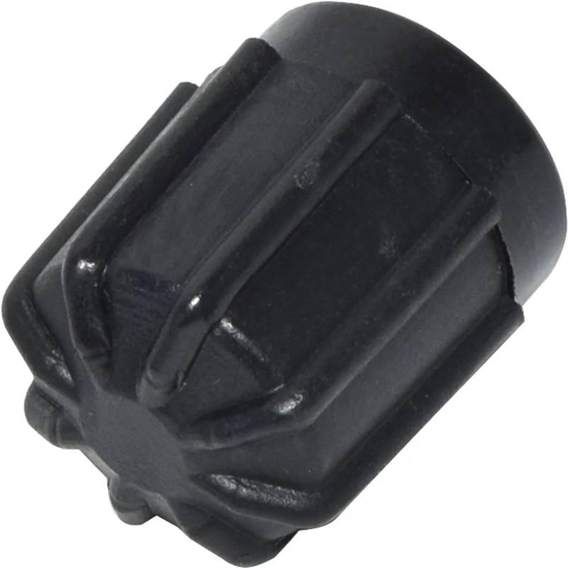 Cap Low Side High Flow Service Port Service Cap & R134a Low Side Service Cap for high flow ports w/ recessed 8 mm valve cores used on H.D. trucks and off-road vehicles Quick disconnect