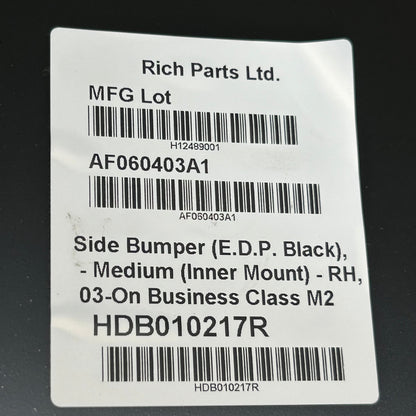 RICH PARTS Passenger Side Inner Bumper End For Freightliner Black M2-08-14