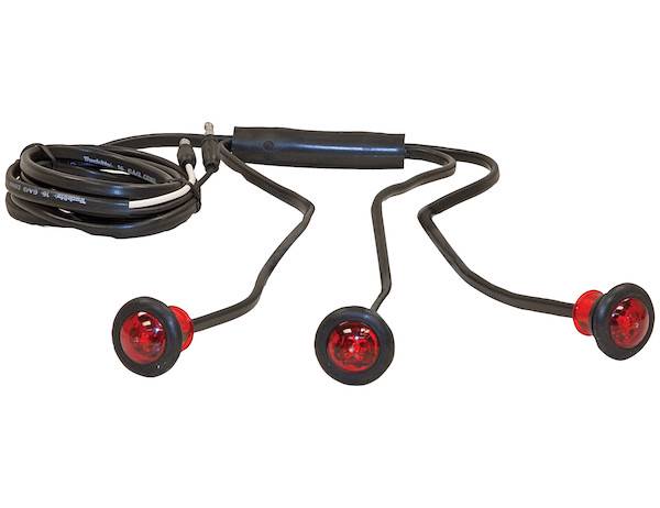 5627533 - 0.75 Inch Red ID Light Kit With Male Bullets With 9 LED