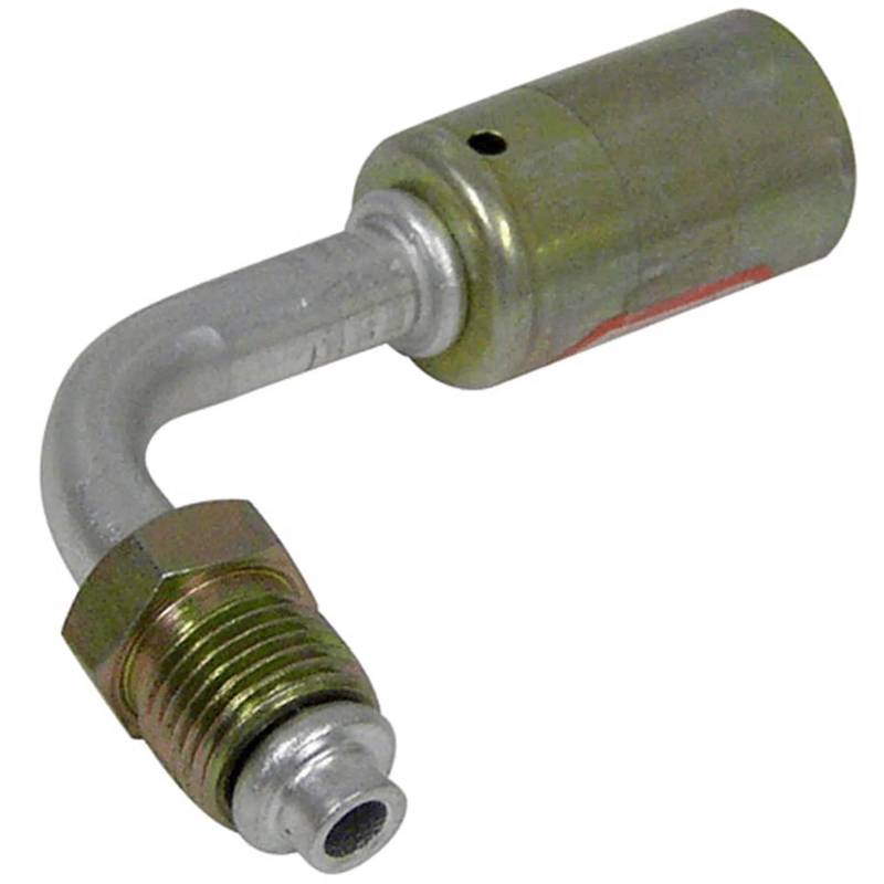 FT 0098C 6MOR-6BL ALUMINUM 90º MALE O-RING BEADLOCK FITTING