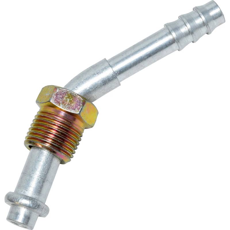 FT 1411C 6MOR-6BB ALUMINUM 45° MALE INSERT O-RING BARB FITTING