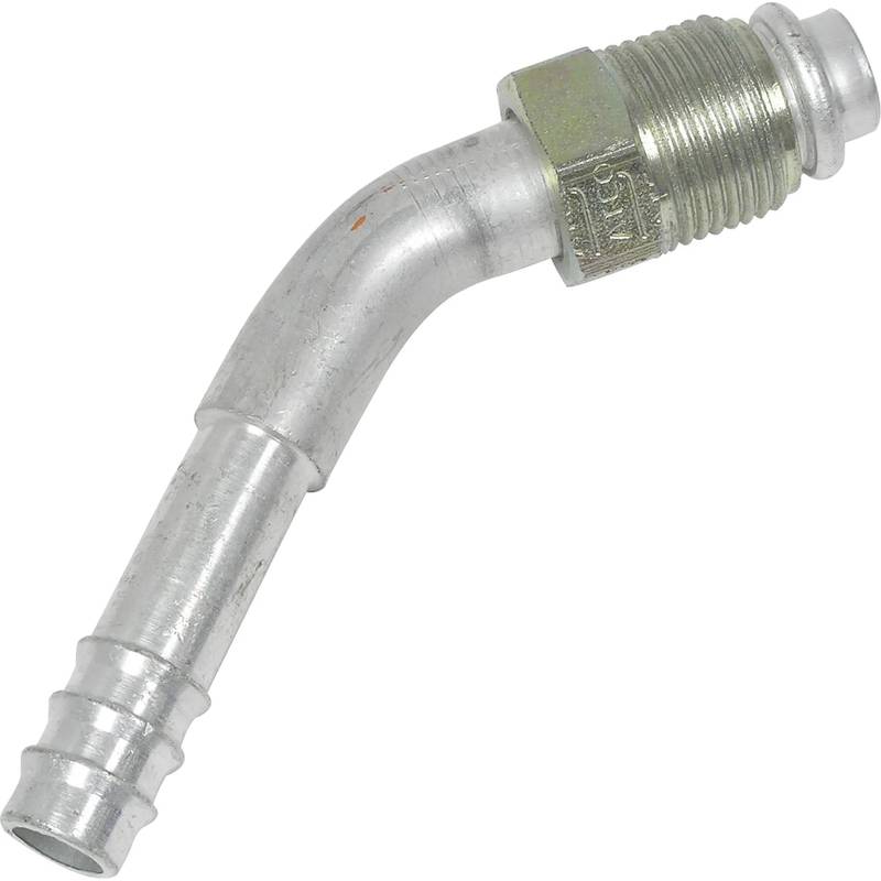 FT 1412C 8MOR-8BB ALUMINUM 45° MALE INSERT O-RING BARB FITTING
