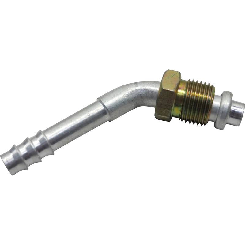 FT 1414C 12MOR-12BB ALUMINUM 45° MALE INSERT O-RING BARB FITTING