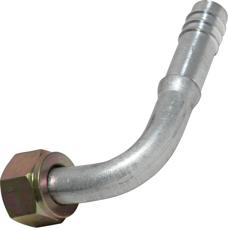 FT 1522C 8FOR-10BB  ALUMINUM 90º  FEMALE O-RING BARB FITTING