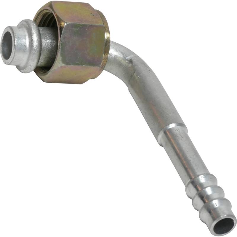 FT 1524C 8FOR-6BB ALUMINUM 90º  FEMALE O-RING BARB FITTING